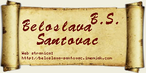 Beloslava Santovac vizit kartica